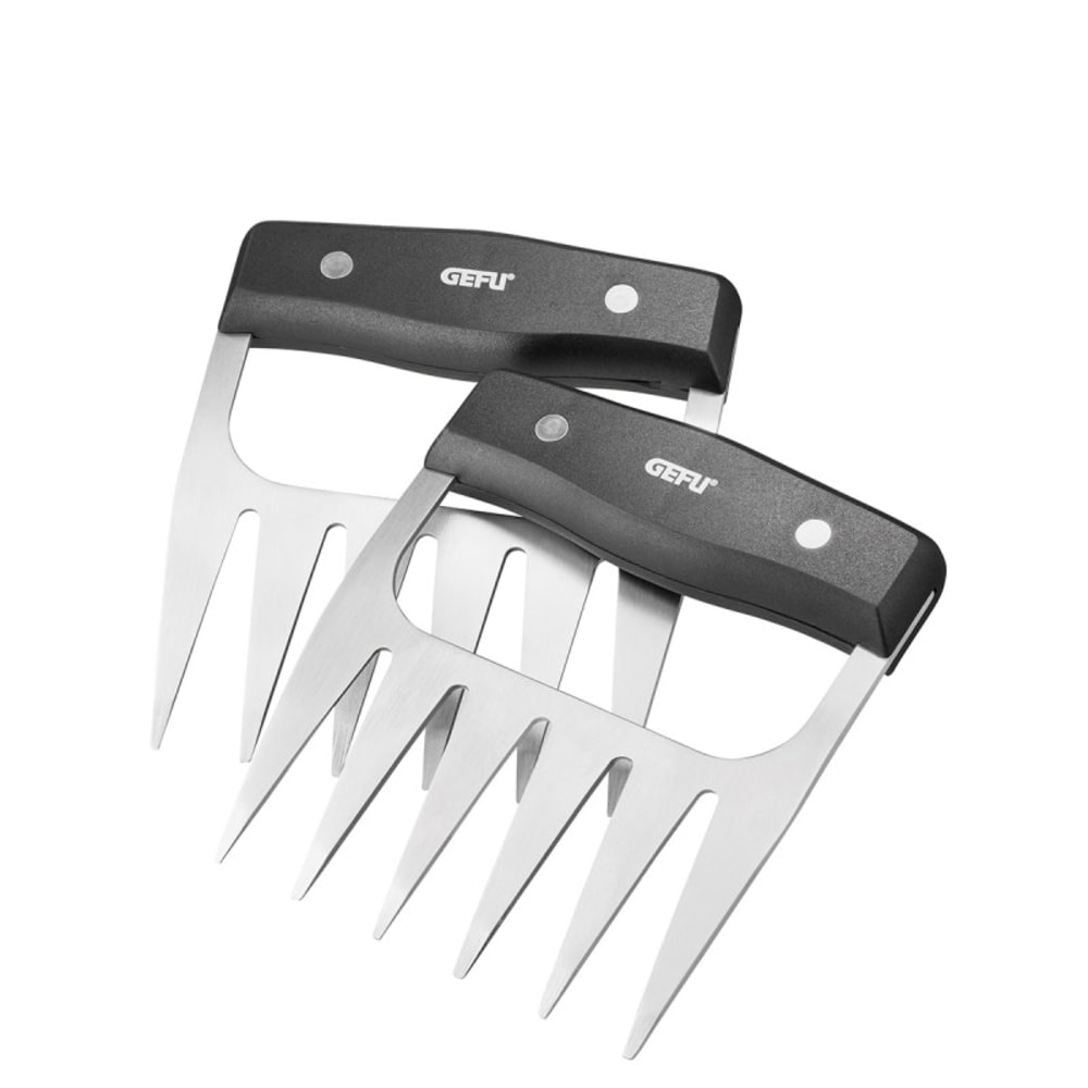 GEFU Pinces à viande BBQ, 2 pièces style classique chic Argenté Bambou