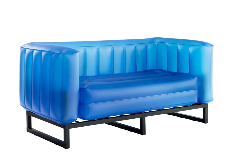 Canapé design lumineux 2 places bleu