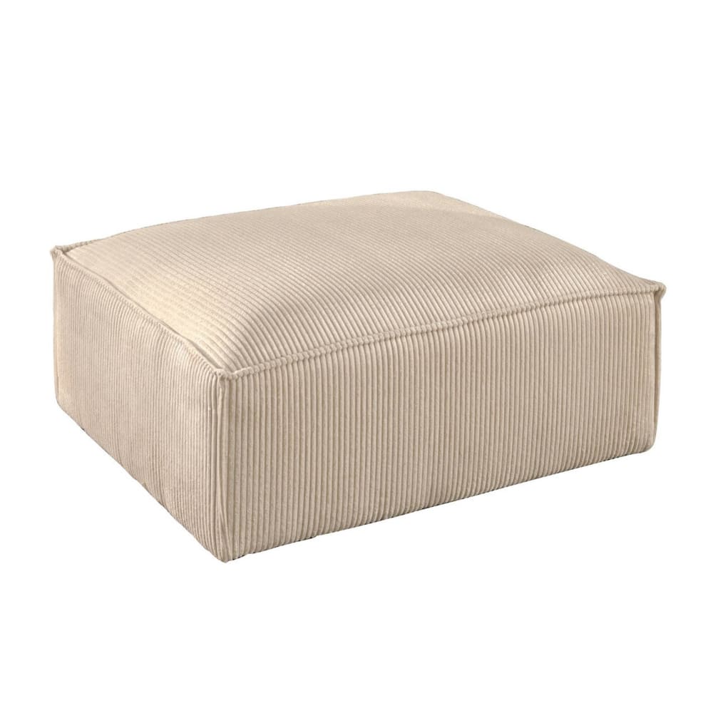 Pouf en velours côtelé - style