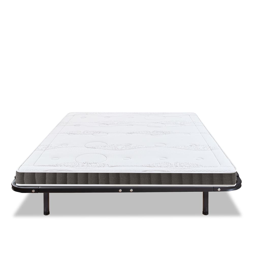 Ensemble matelas mousse sommier métal 90x200
