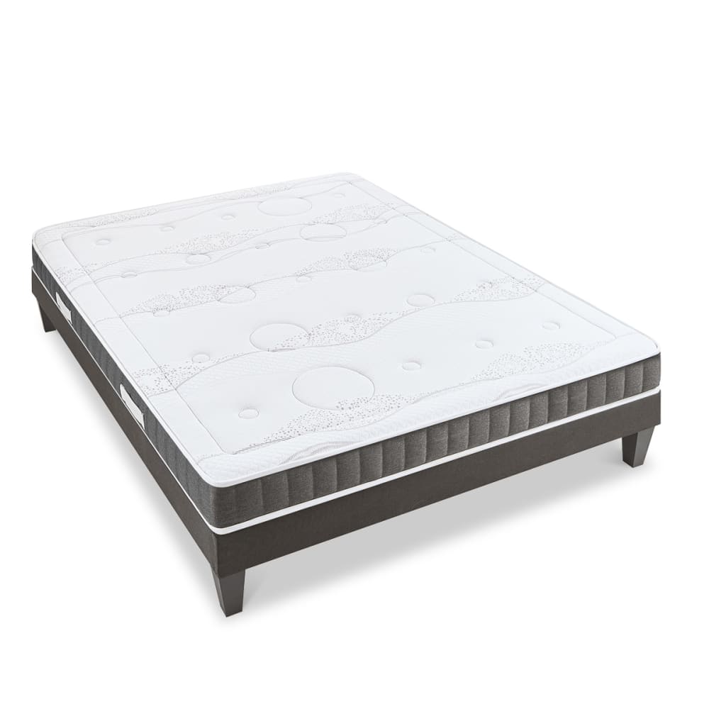 Ensemble    Matelas + Sommier Bois 180x200 cm