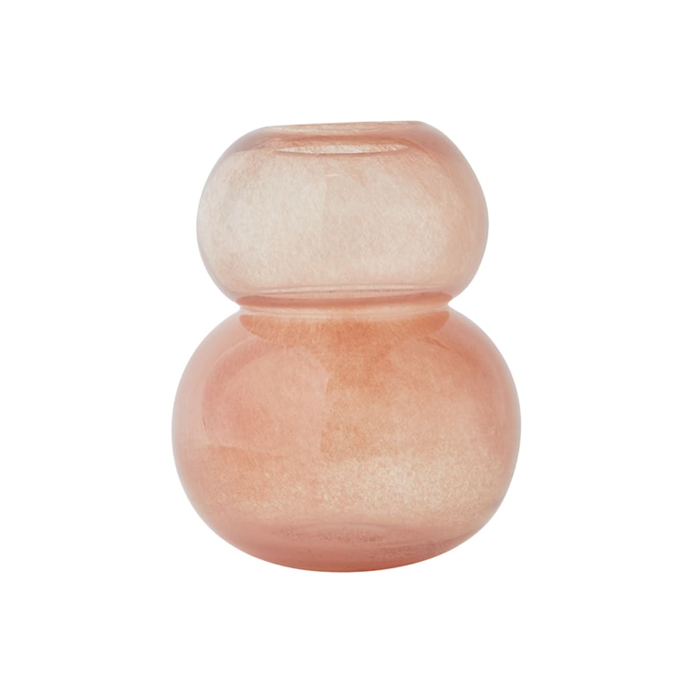 Vase rouge en verre Ø19,5xH23cm