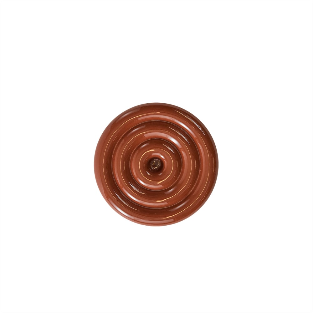Bougeoir orange en grès Ø17xH2,5cm - Maisons du Monde