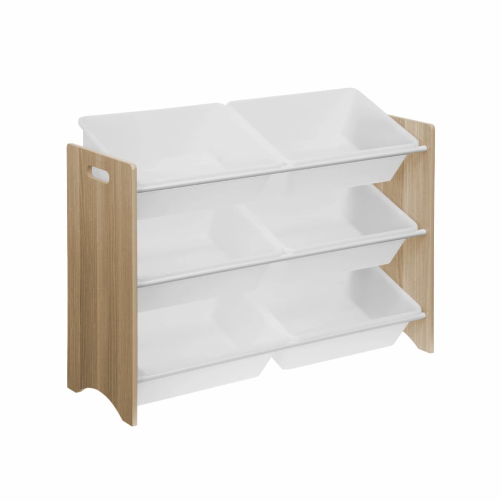 sweeek Aufbewahrungsmöbel für Kinder mit 6 Boxen style modern BRAUN SPANPLATTE Kinder