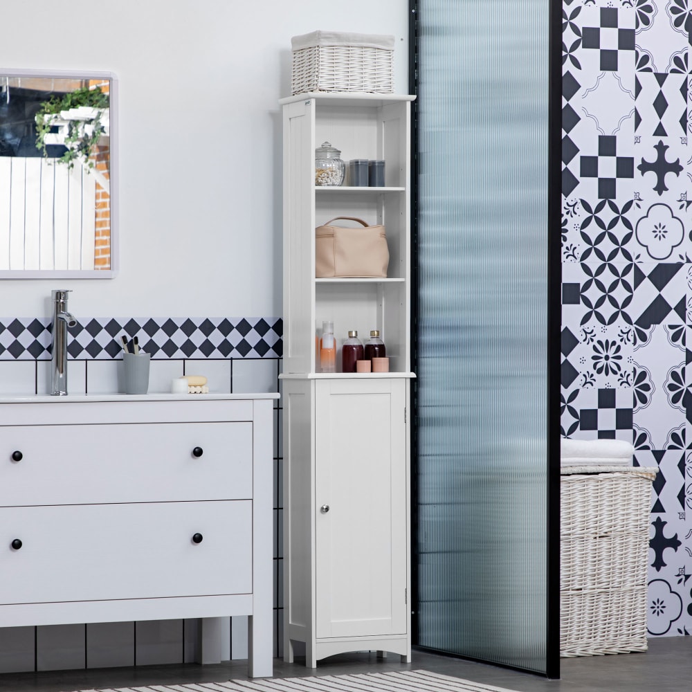 Armario de baño 34x23x165 cm blanco - Maisons du Monde