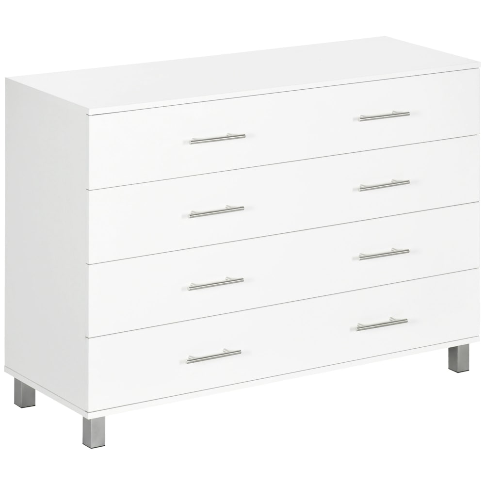 Cómoda con cajones 112x38.2x81 cm blanco