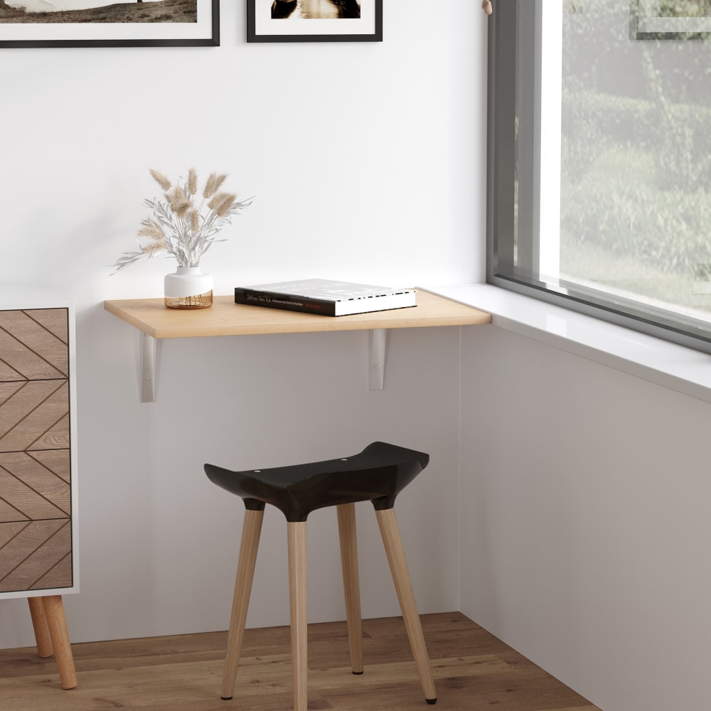 Mesa plegable de pared 60x40x20 cm madera natural - Maisons du Monde