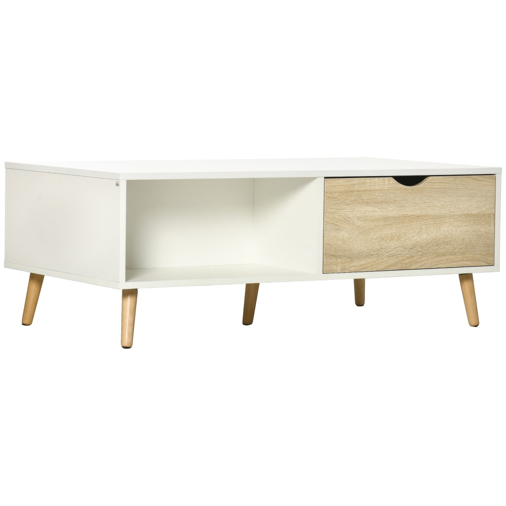 Mesa de centro 106x58x39.5 cm blanco