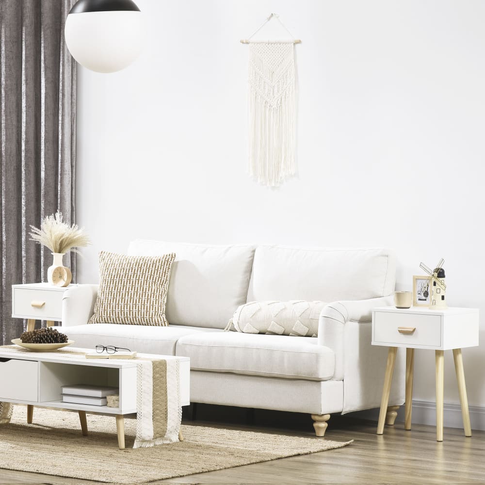 Mesitas de noche 40.5x30.5x60 cm blanco - Maisons du Monde