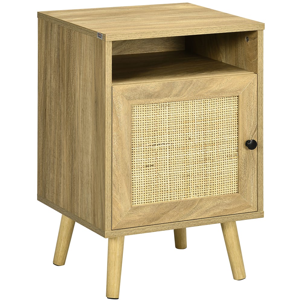 Mesilla de noche 39x35x60 cm madera natural
