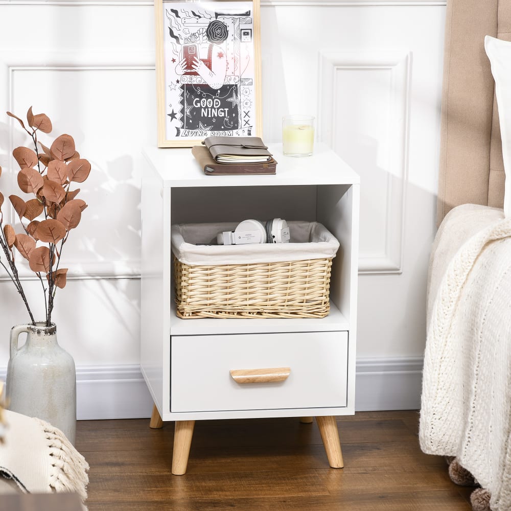 Mesilla de noche 40x40x62 cm blanco - Maisons du Monde