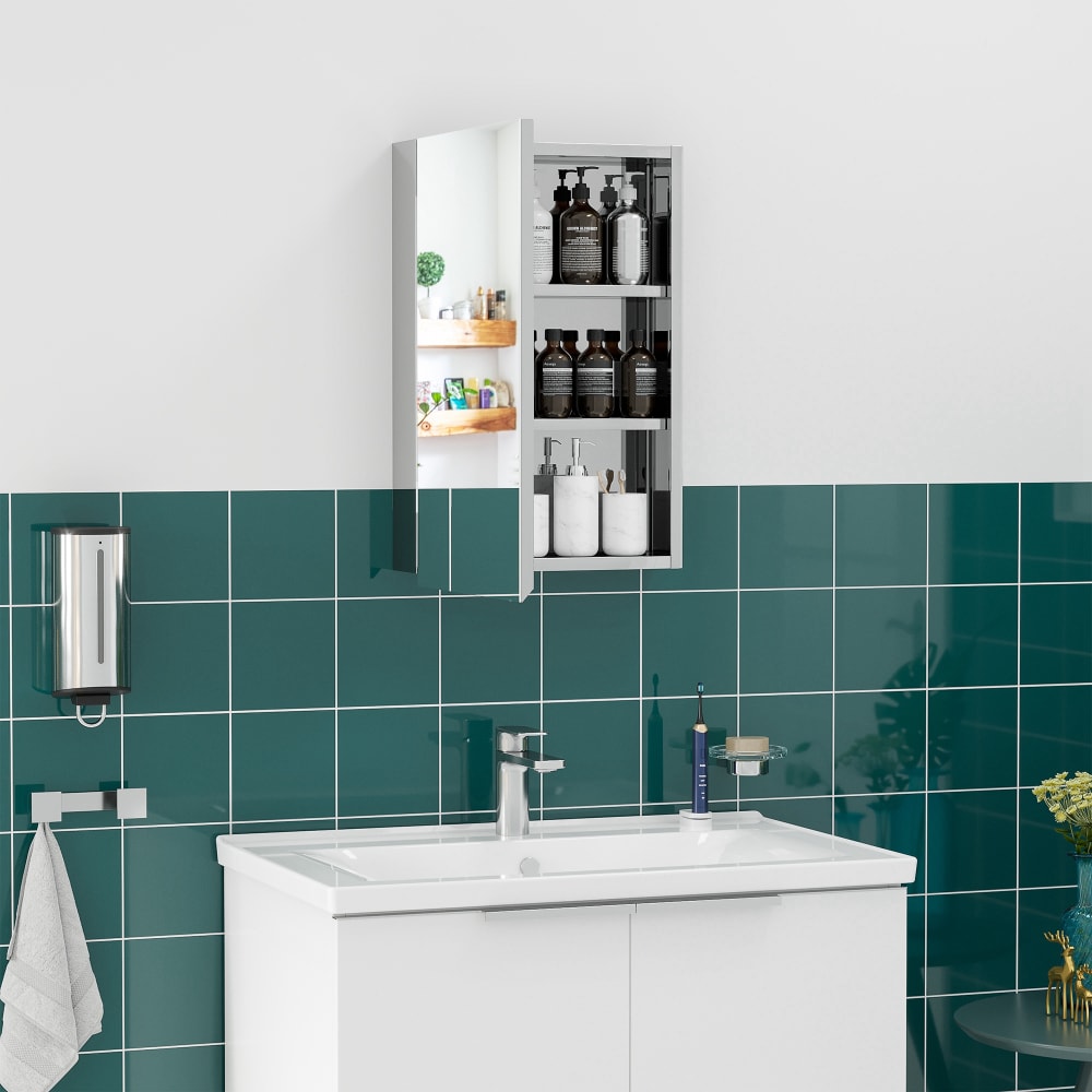 Armario con espejo 39x12x60 cm plata - Maisons du Monde