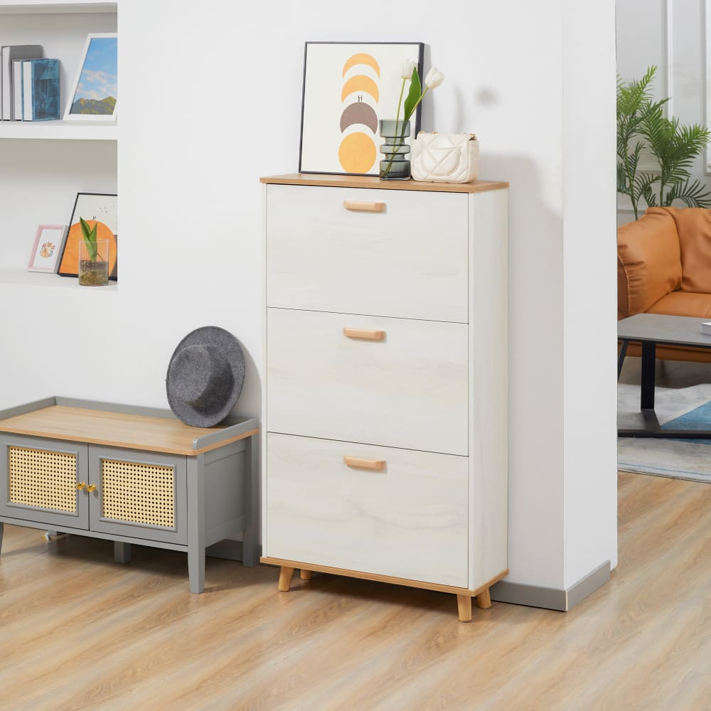Armario de zapatos 70x23.5x122 cm blanco - Maisons du Monde