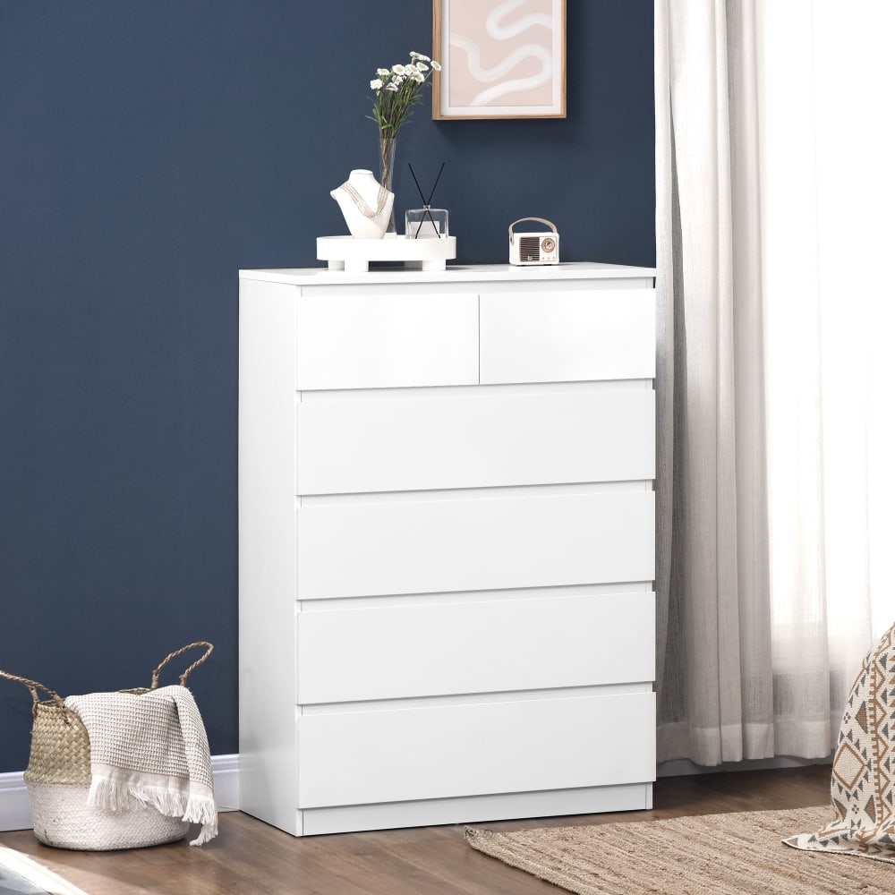 Cómoda con cajones 80x39x115 cm blanco - Maisons du Monde