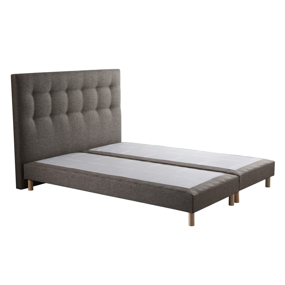 Sommier tete de lit capitonnee - camel