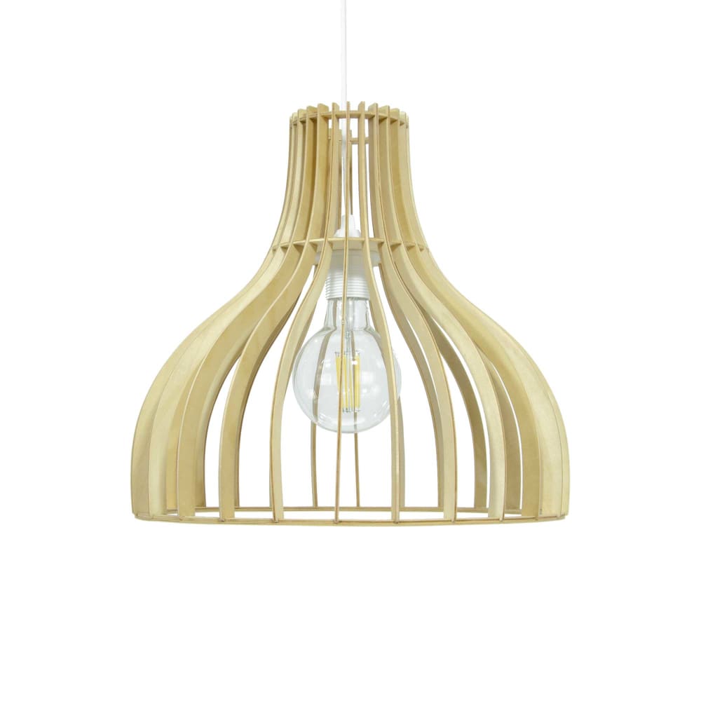 Suspension en lamelles de bois naturel — vue 4