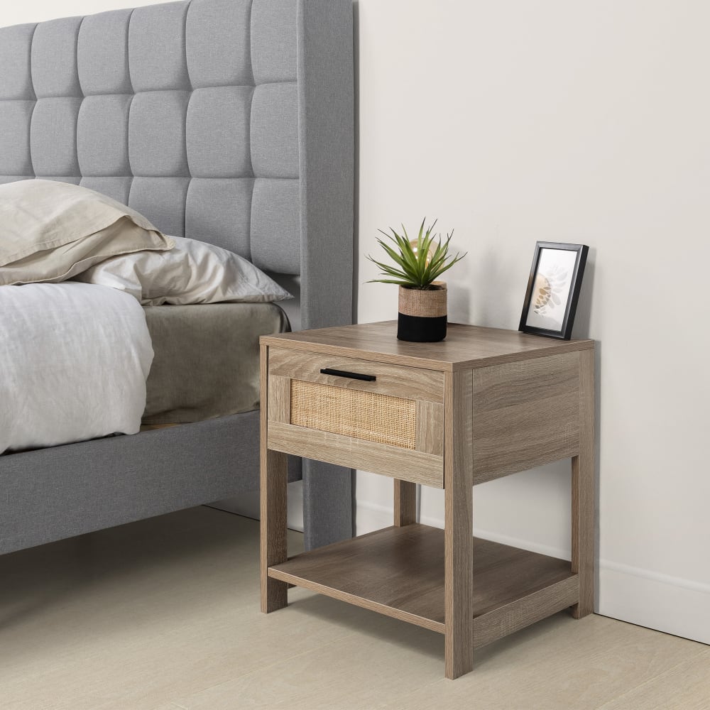 Nachttisch mit 1 Schublade in Eichenholzoptik - Maisons Du Monde