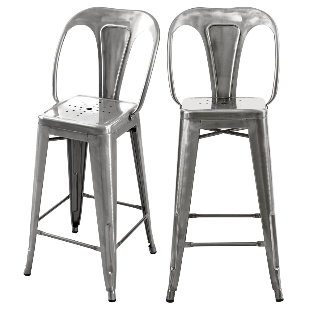Lot de 2 chaises pour - chrome