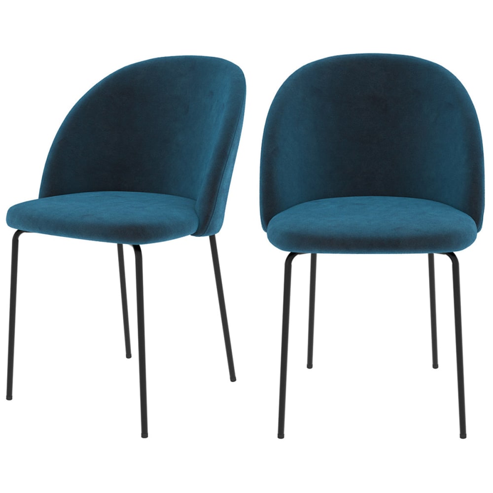 lot de 2 chaises en velours
