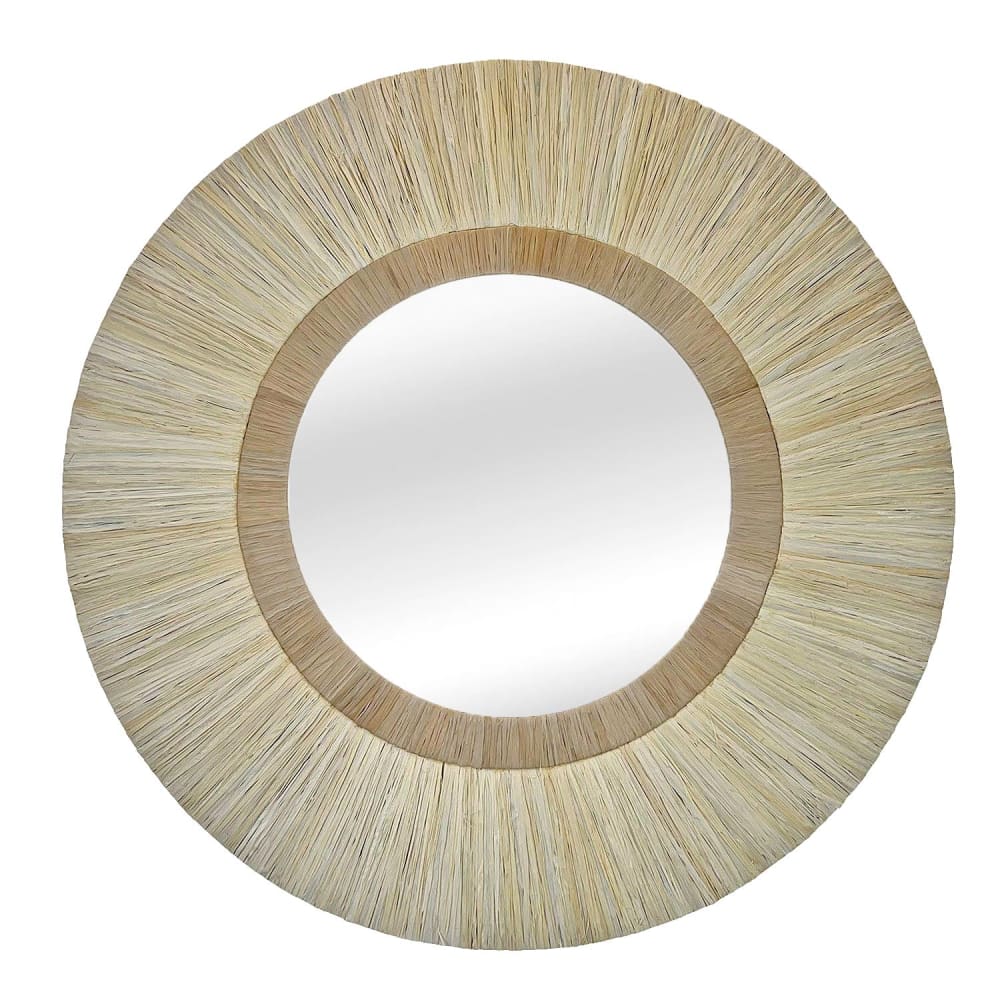 Miroir décoratif en raphia 70 cm