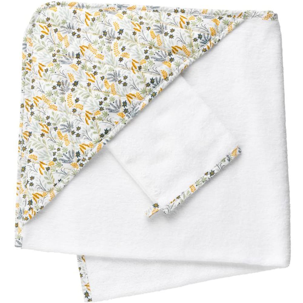 Cape de bain + gant de toilette PROMENONS-NOUS Cape de bain + gant de toilette PROMENONS-NOUS