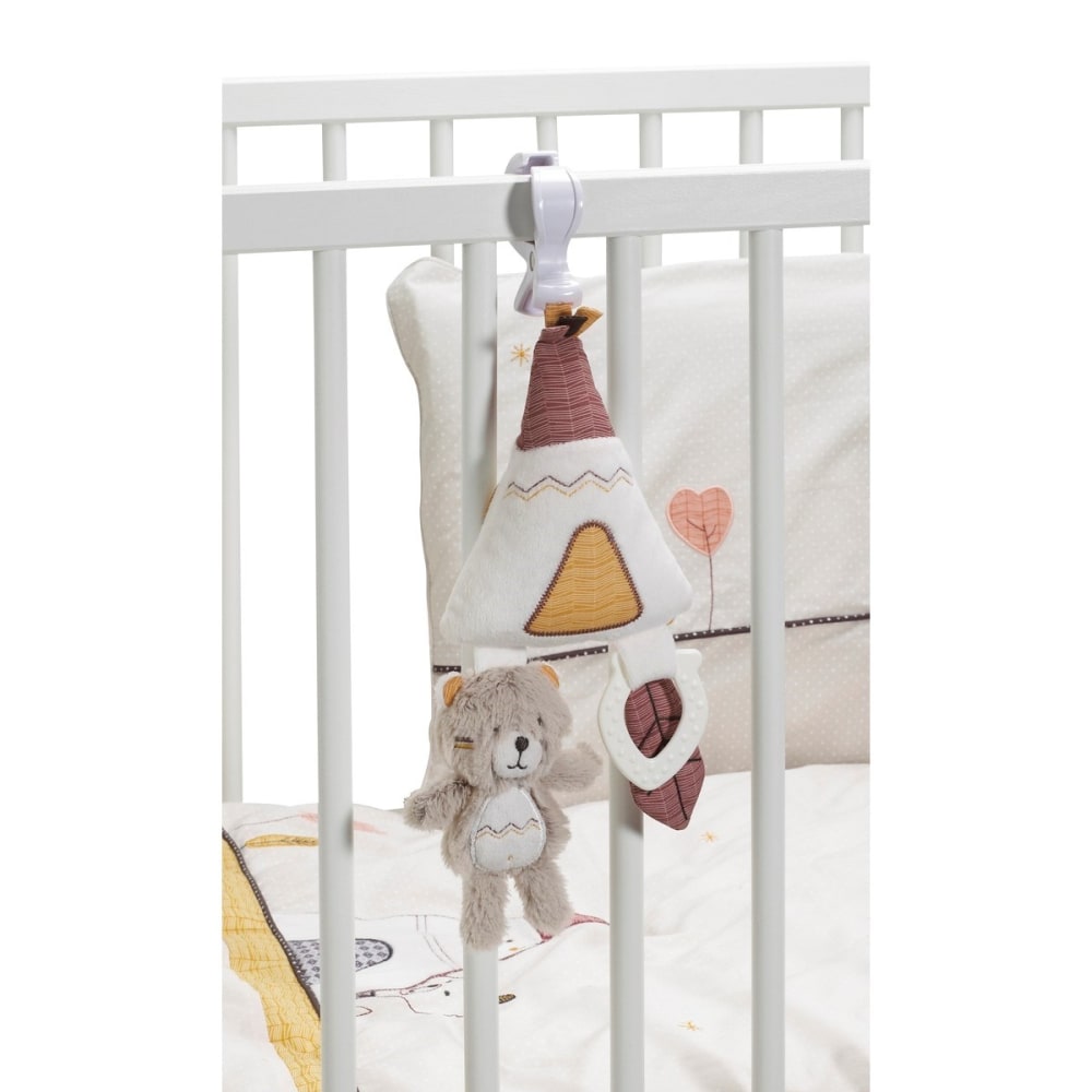 Sauthon Jouet d'activités enfant tipi en velours style classique chic Blanc Velours - 35x5x13cm