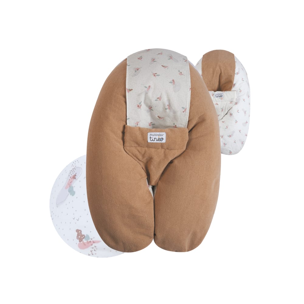 Coussin d'allaitement et de grossesse 3en1 Multirelax éponge Noisette (Tinéo) - Image 2