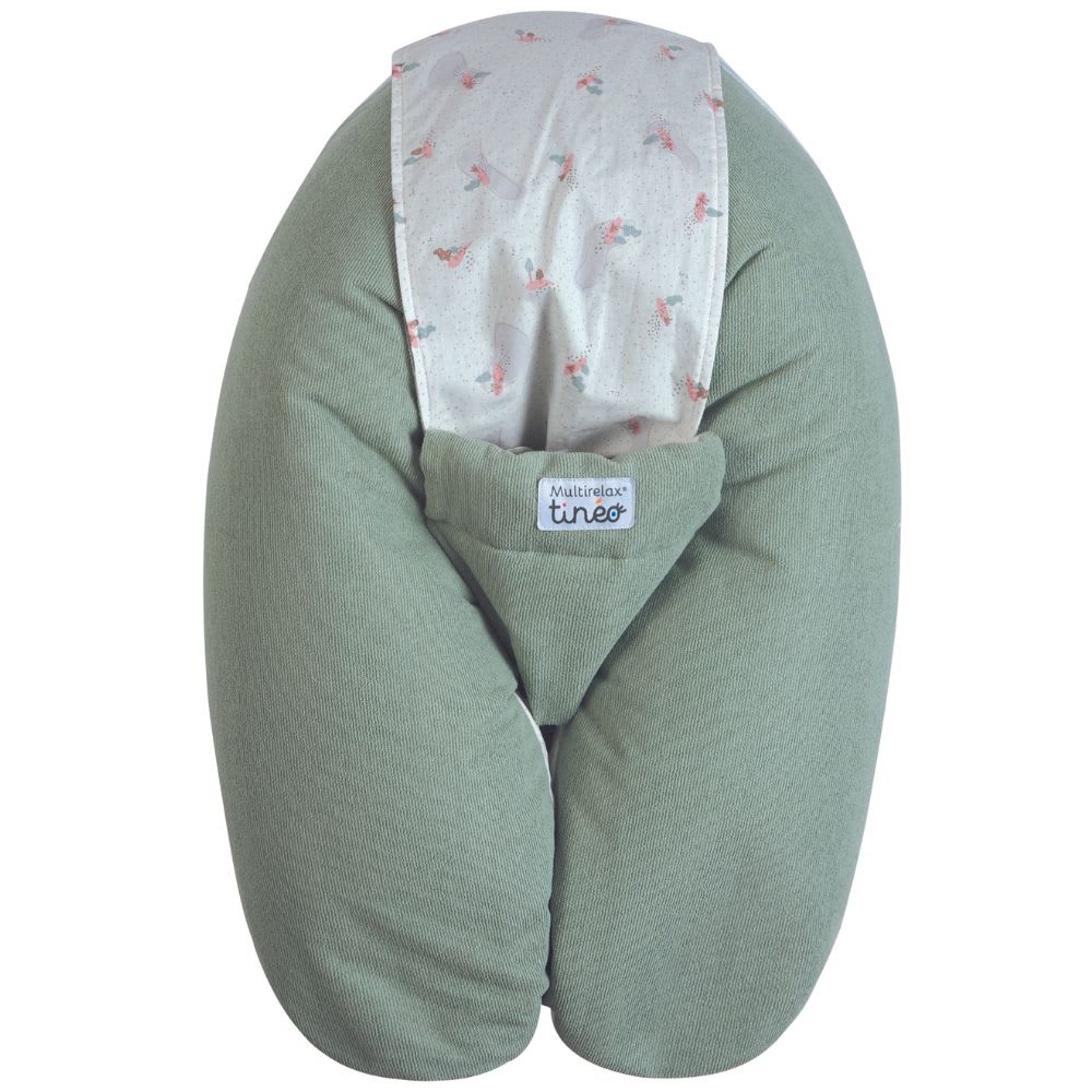 Tinéo Coussin Multirelax éponge microfibre Vert Coton - 44x78x150cm