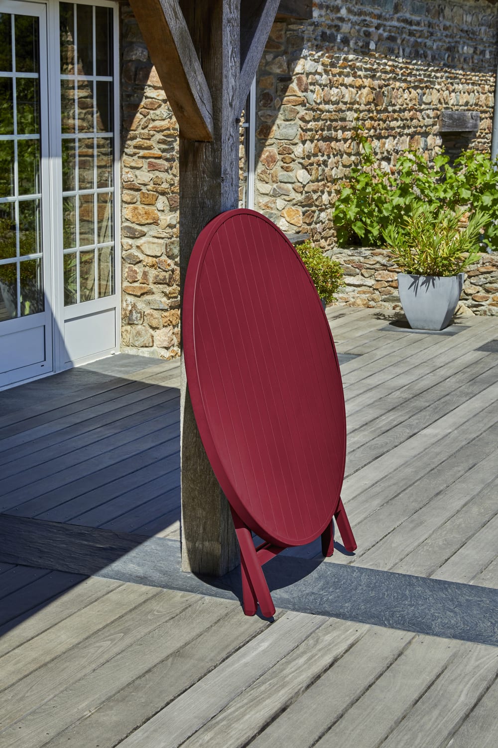Table de jardin ronde pliante en aluminium - Maisons du Monde
