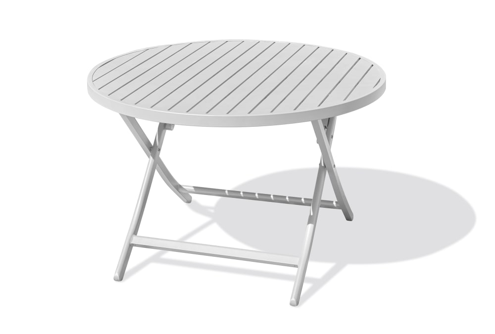 Table de jardin ronde pliante en aluminium
