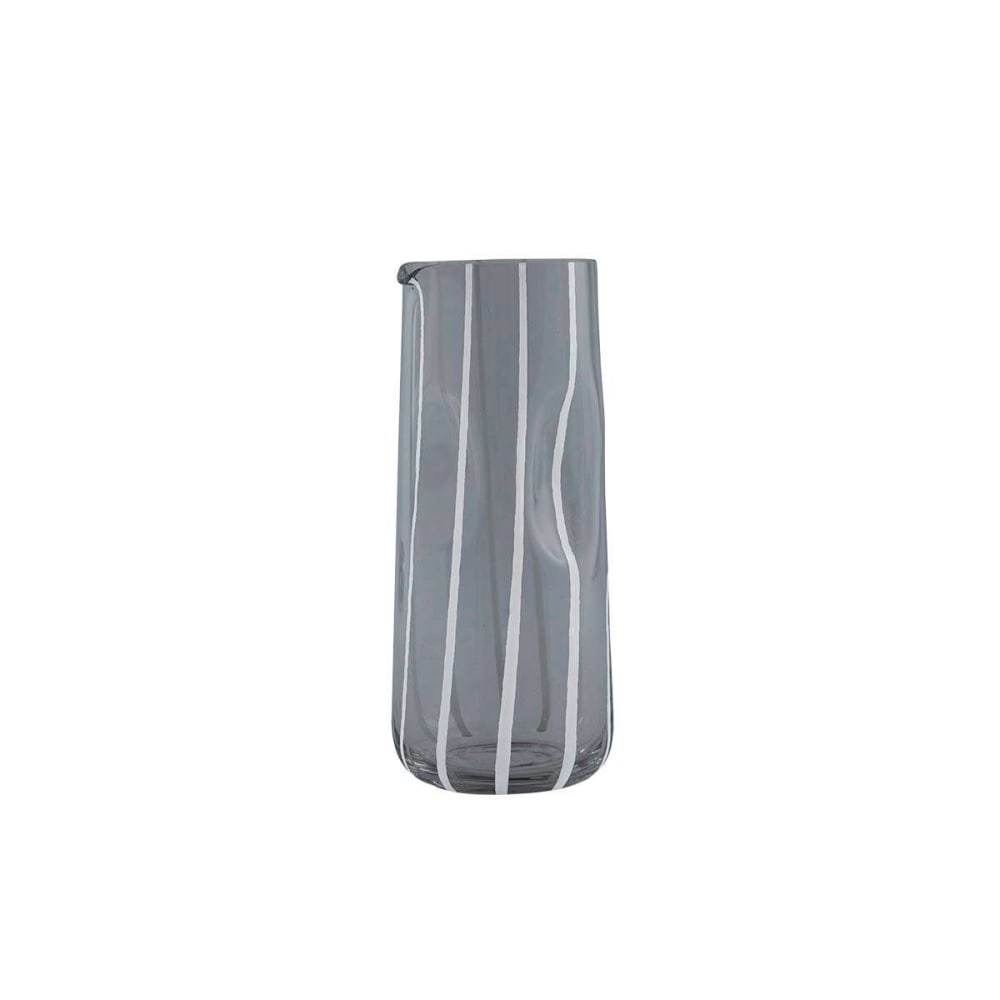 Carafe à eau gris en verre Ø10xH23cm