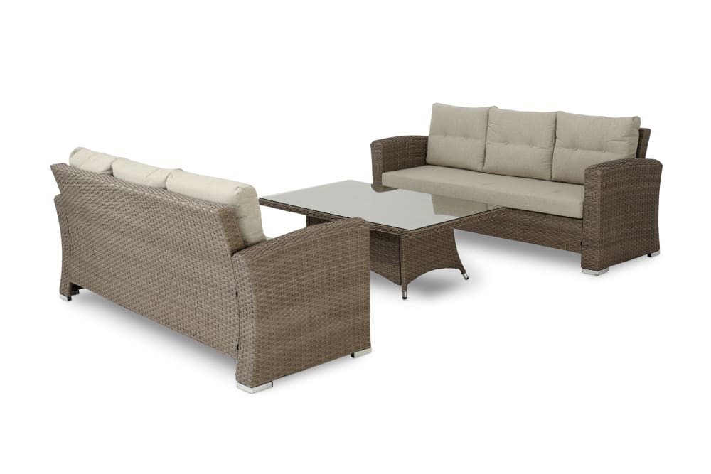 Salon de jardin 6 places avec table basse 140x80x46