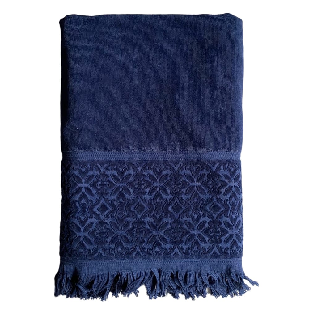 Serviette de bain - Romance Bleu marine - 90x170cm - 460g/m²