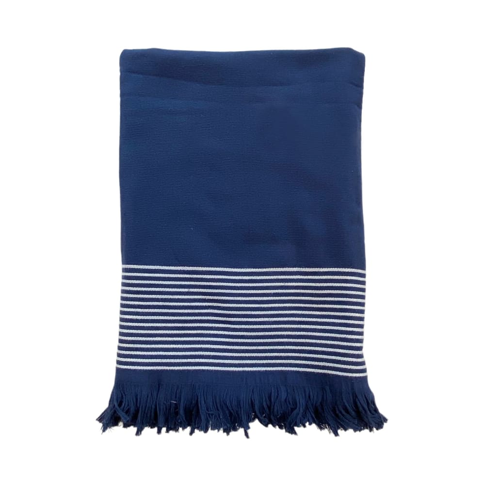 Fouta doublée éponge - Paski Navy - 90x170cm - 300g/m²
