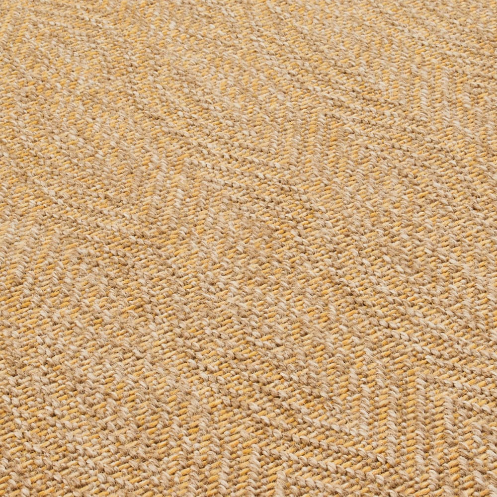Tapis polypropylène aspect jute jaune - 120x170 cm — vue 4