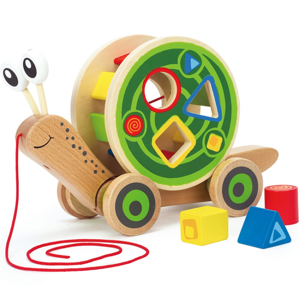 Hape Nachzieh-schnecke style modern GRÜN HOLZ Baby
