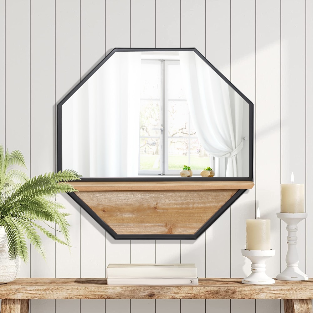 Espejo de pared 61x8.4x61 cm negro - Maisons du Monde