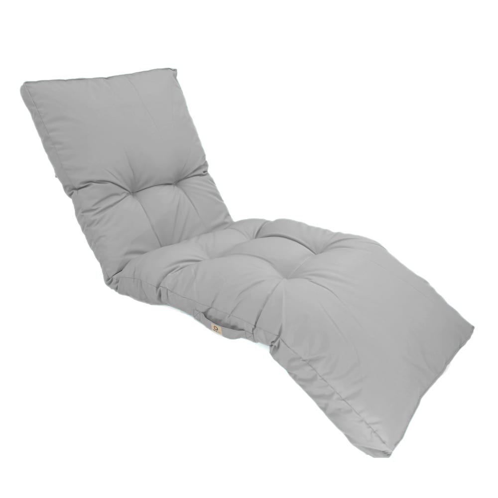 Coussin pour bain de soleil en polyester 185 x55cm gris