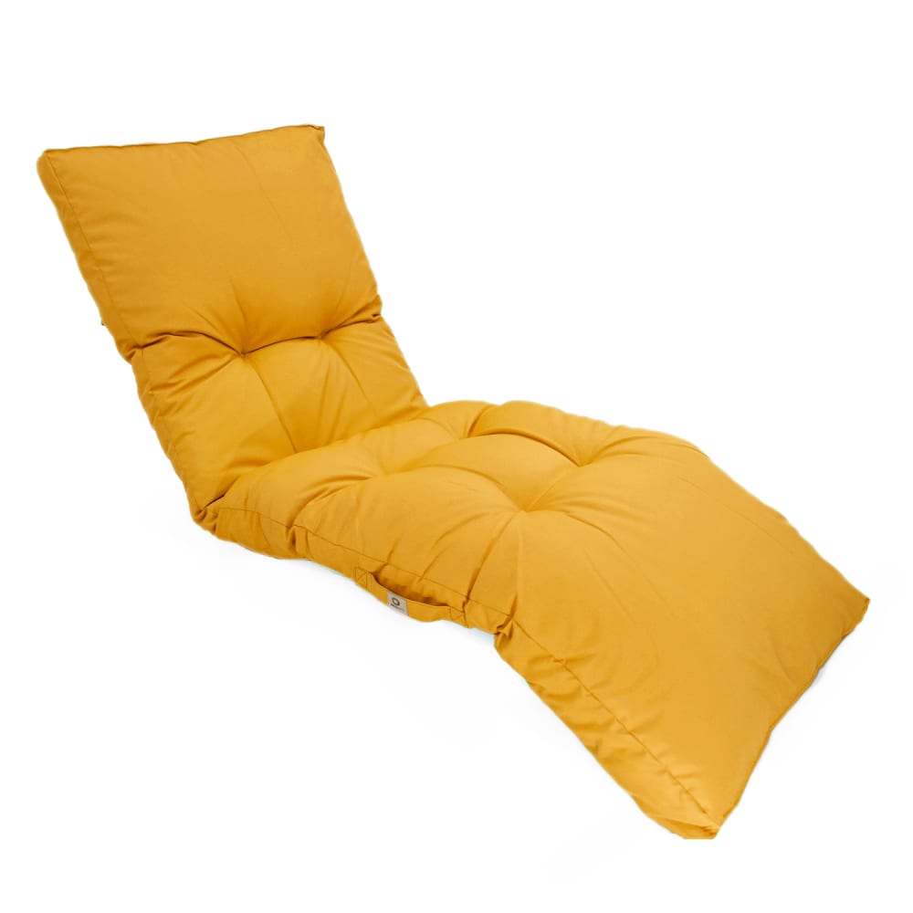 Coussin pour bain de soleil en polyester 185 x55cm jaune miel