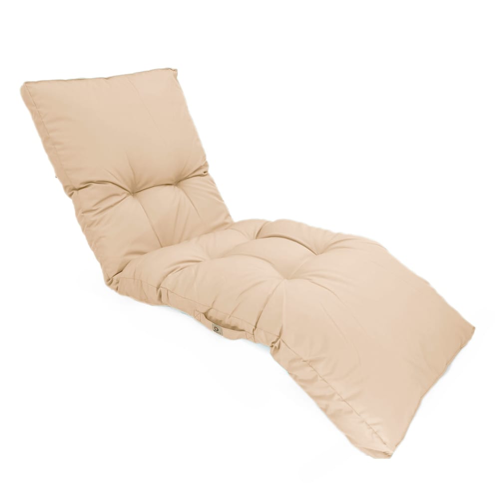 Coussin pour bain de soleil en polyester 185 x55cm beige clair