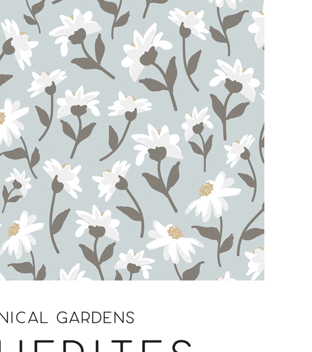 Affiche Marguerites bleu clair (30 x 40 cm) (Lilipinso) - Image 2