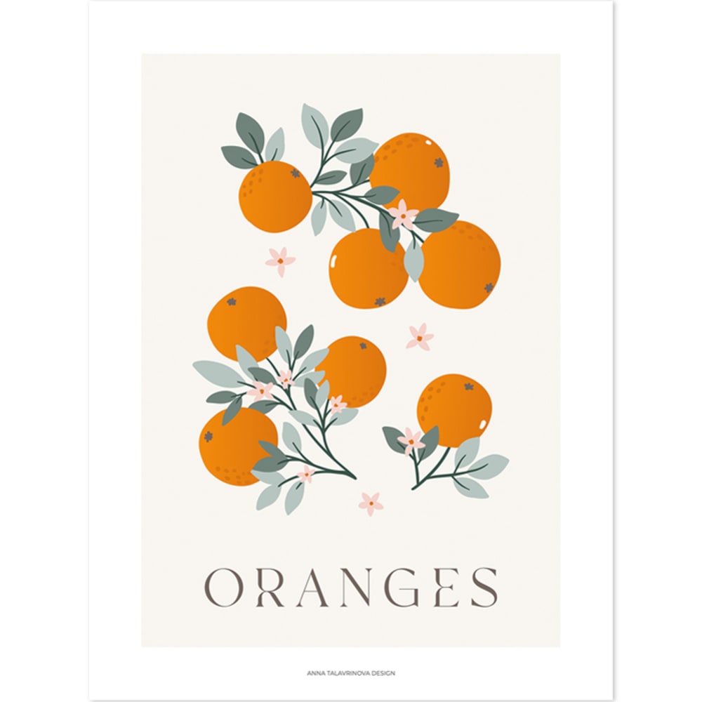 Affiche Oranges 30 x 40 cm