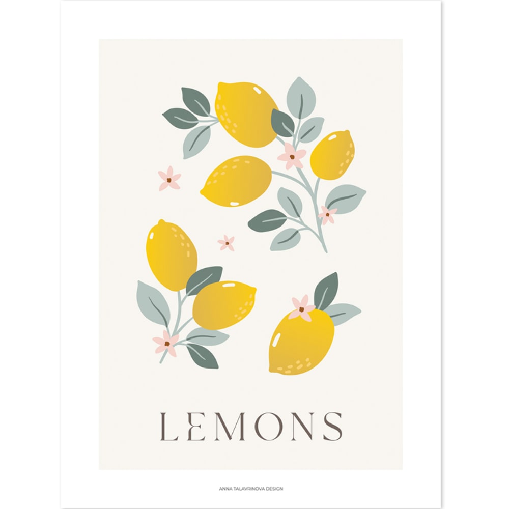 Affiche citrons Lemons 30 x 40 cm (Lilipinso) - Couverture