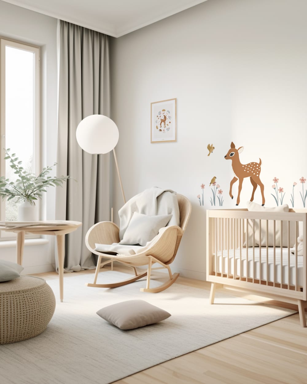 Grand sticker joli faon en vinyle mat multicolore (Lilipinso) - Image 2