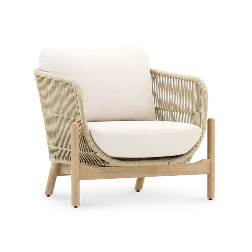 Fauteuil / Fauteuil 1 place bois et corde