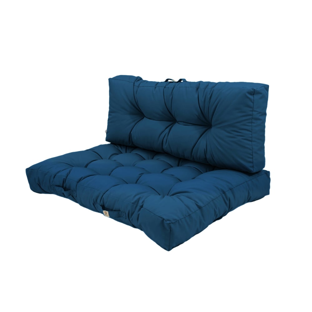 Coussins matelas pour palette 120X80X20 en polyester bleu pétrole