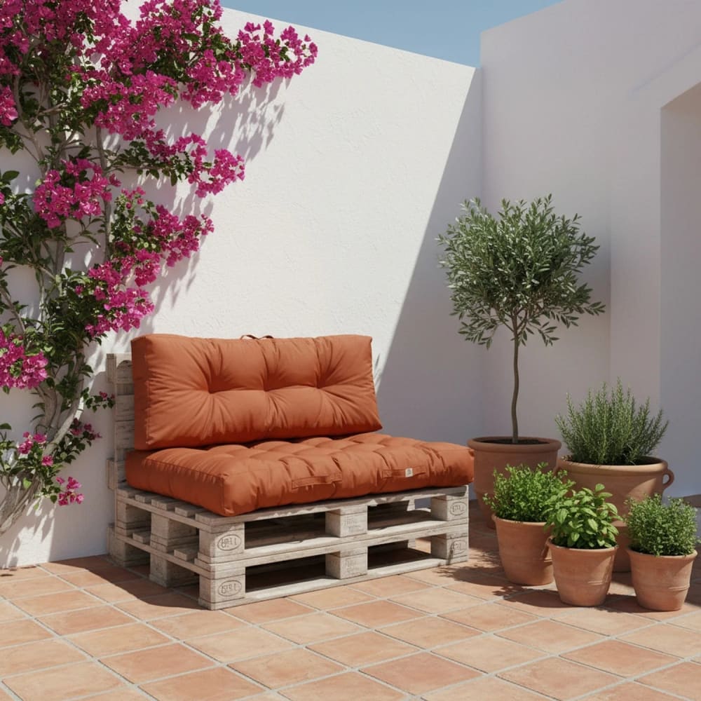 Coussins matelas pour palette 120x80x20 en polyester terracotta - Maisons du Monde