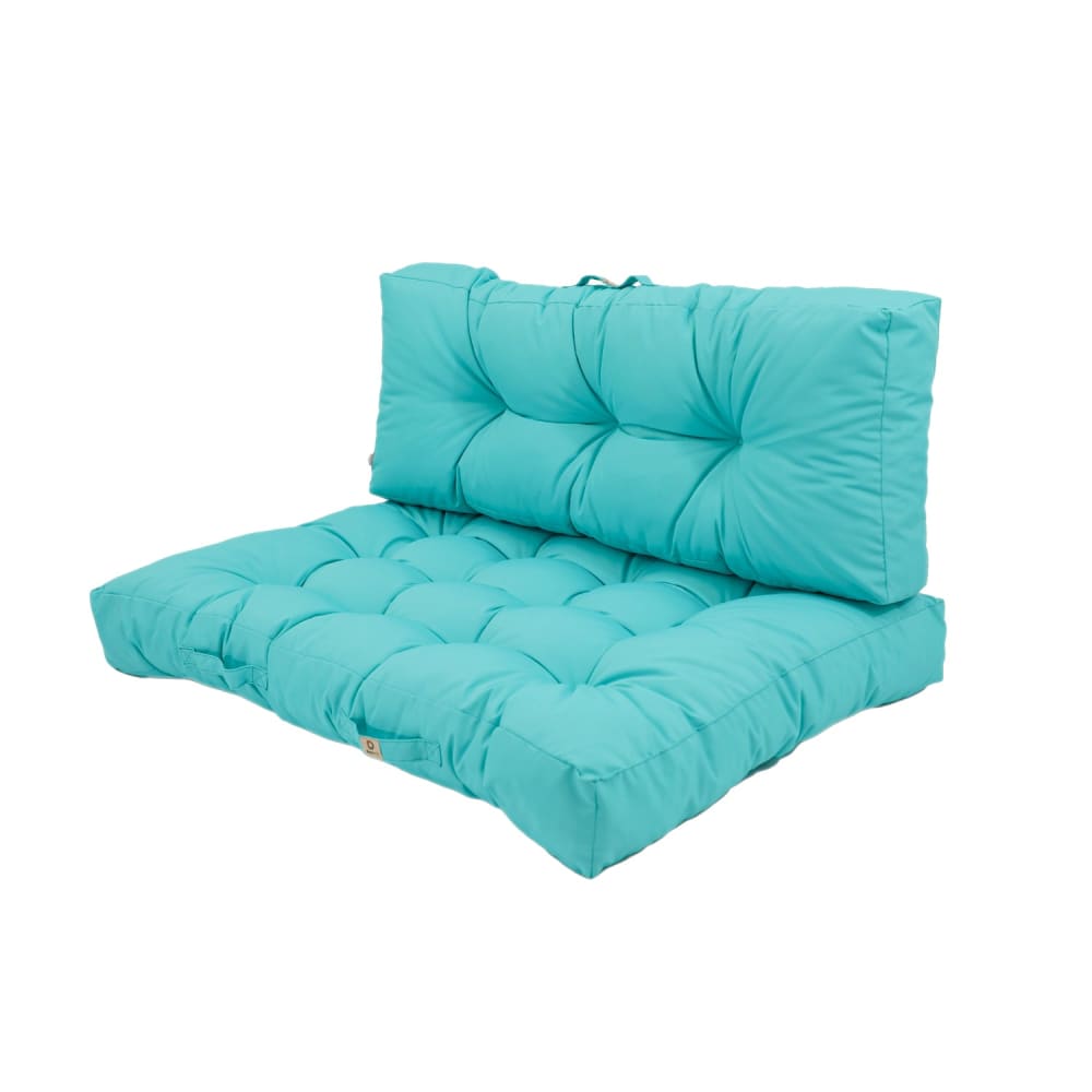 Coussins matelas pour palette 120X80X20 en polyester bleu caraïbes