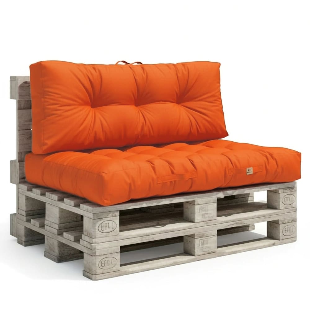 Coussins matelas pour palette 120X80X20 en polyester orange