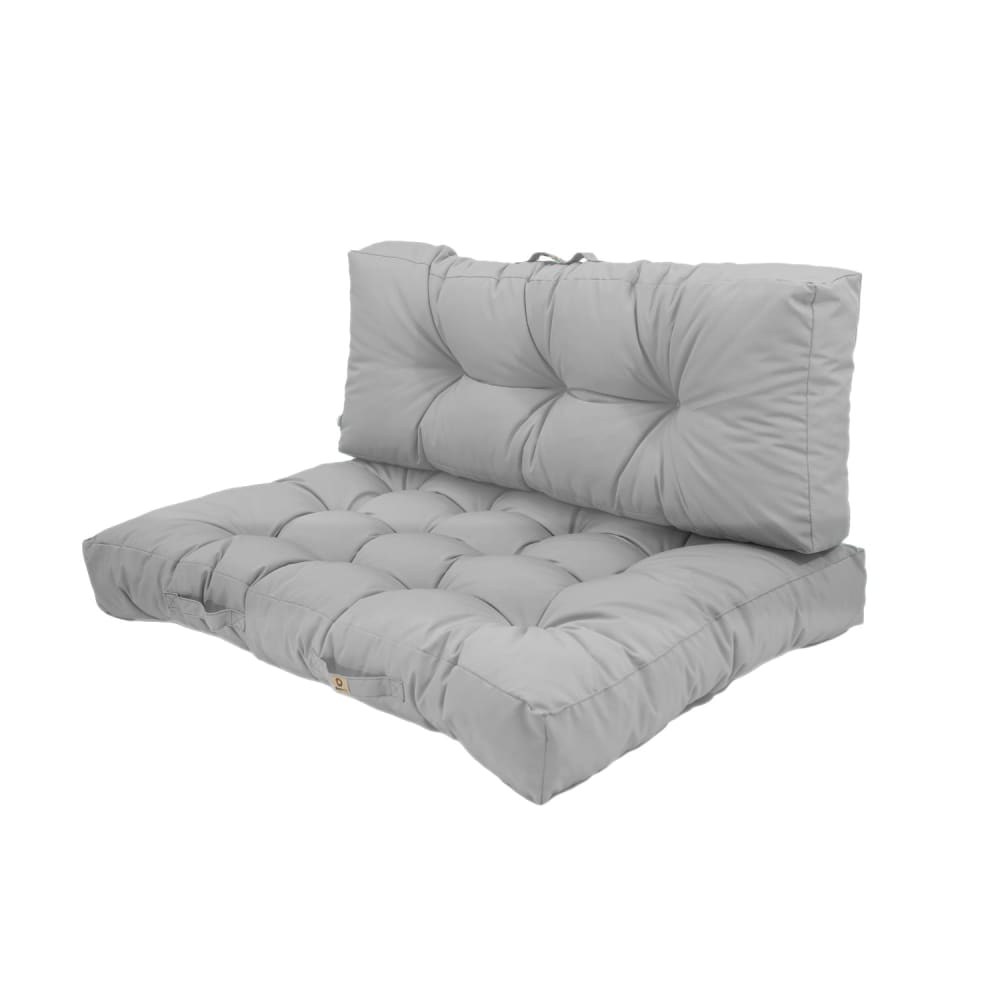 Coussins matelas pour palette 120X80X20 en polyester gris galet